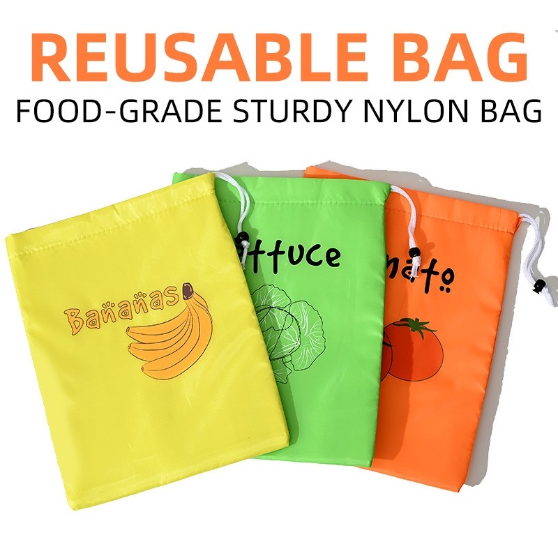 Reusable Produce Bag - Storage Bags For Fruits Vegetables Preservation