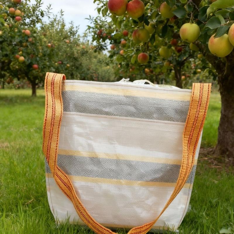 Reusable Produce Bag - 〔NN71〕Fruit Picking Bag Reusable Striped Tote