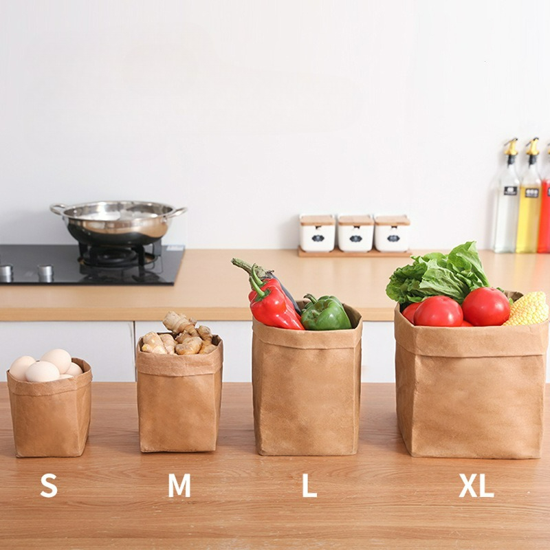 Kraft Paper Bag Washable Paper - Reusable Produce Bag 评论和价格