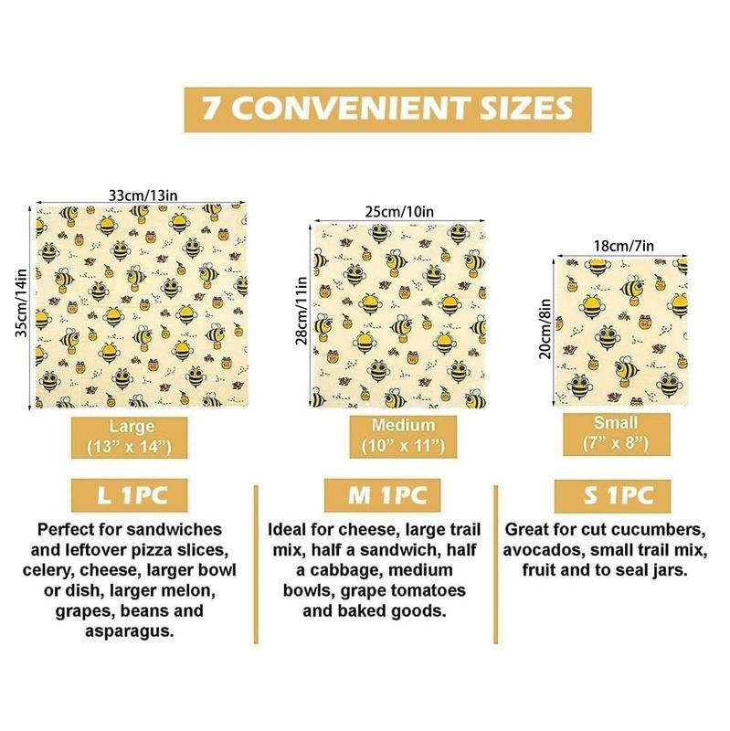 3pcs Reusable Food Fresh Keepi - Beeswax Wrap Reusable 评论和价格