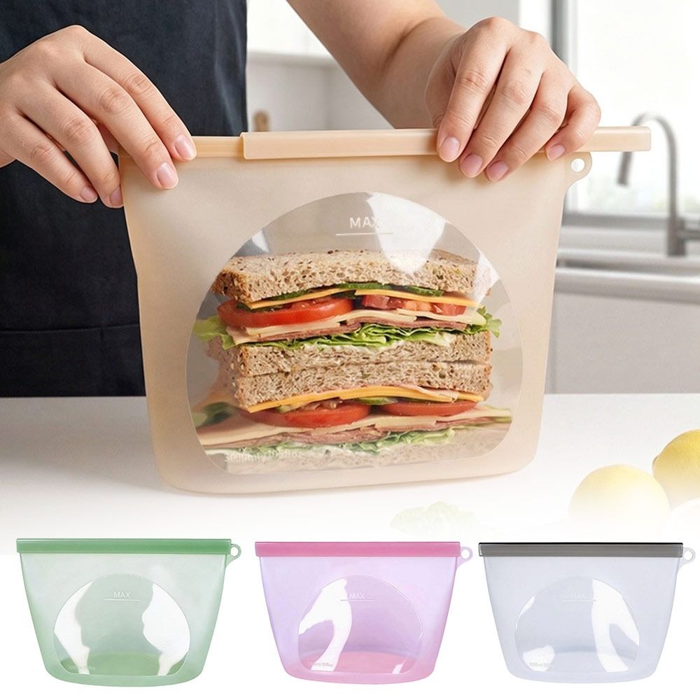 Silicone Food Preservation Bag - Reusable Produce Bag 评论和价格