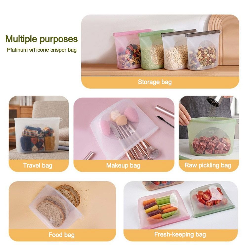 Silicone Food Preservation Bag - Reusable Produce Bag 评论和价格