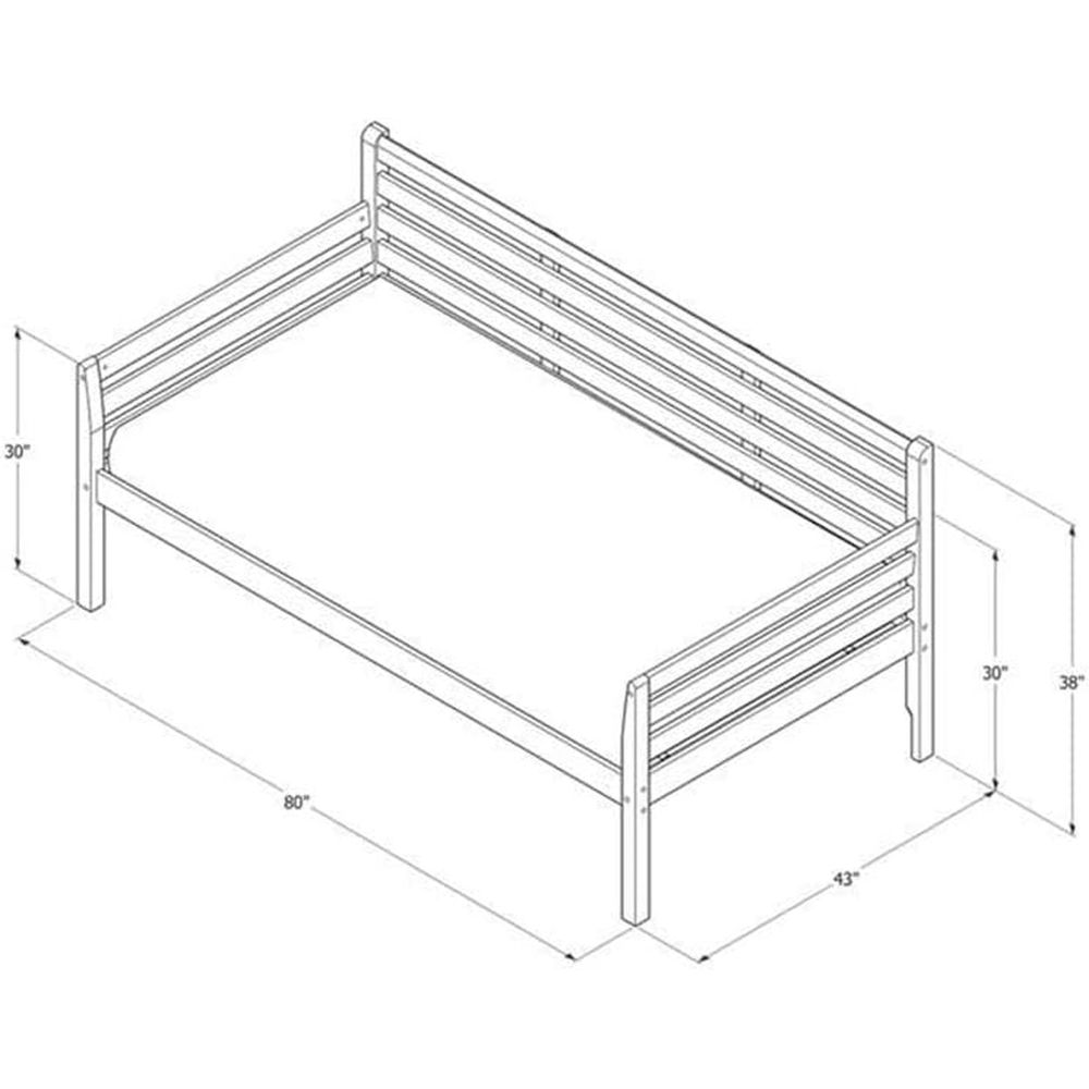 Twin Daybed in Medium Brown, S - Sustainable Living Home 评论和价格