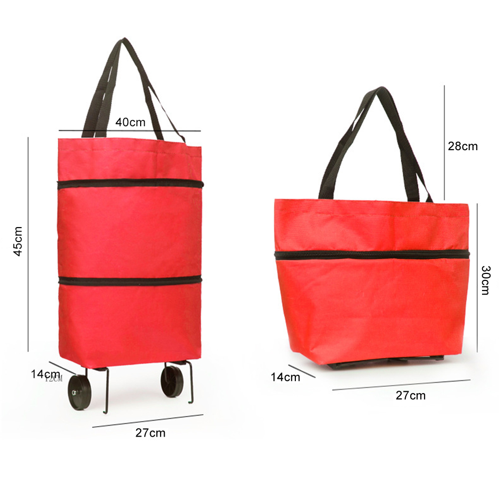 Folding Shopping Pull Cart Tro - Reusable Produce Bag 评论和价格