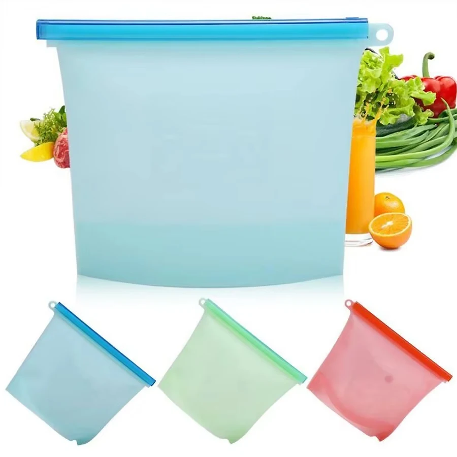 1000ml Reusable Silicone Food  - Reusable Produce Bag 评论和价格