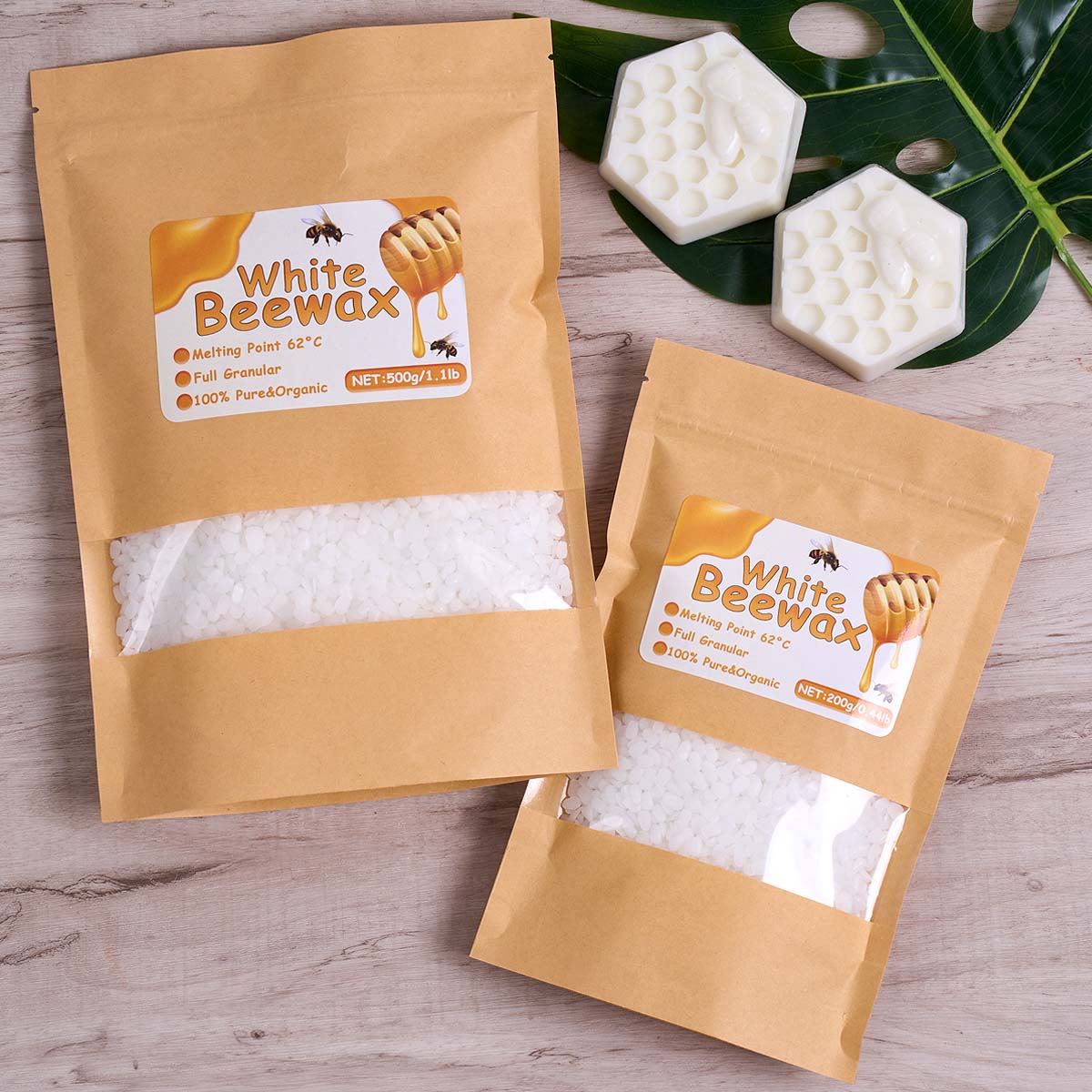 1000g White Beeswax DIY Candle - Beeswax Wrap Reusable 评论和价格