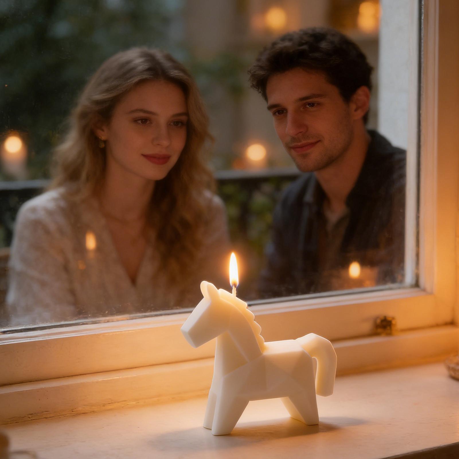 Horse Figure Scented Candle Tr - Beeswax Wrap Reusable 评论和价格