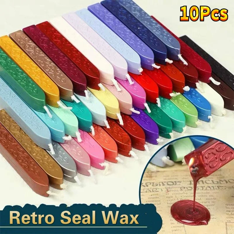 10Pcs Sealing Wax Sticks Color - Beeswax Wrap Reusable 评论和价格