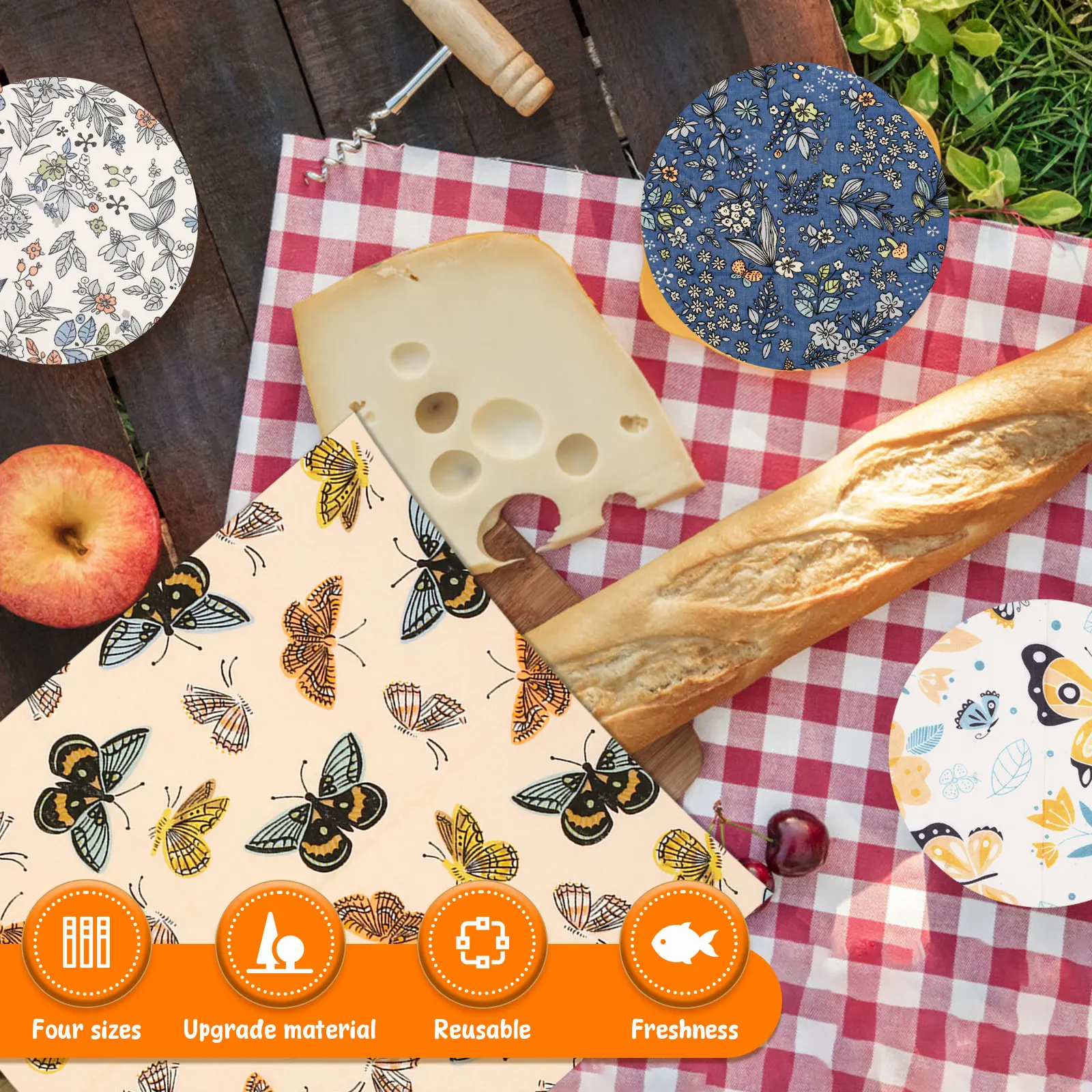 11 Pcs Beeswax Food Wrap Set R - Beeswax Wrap Reusable 评论和价格
