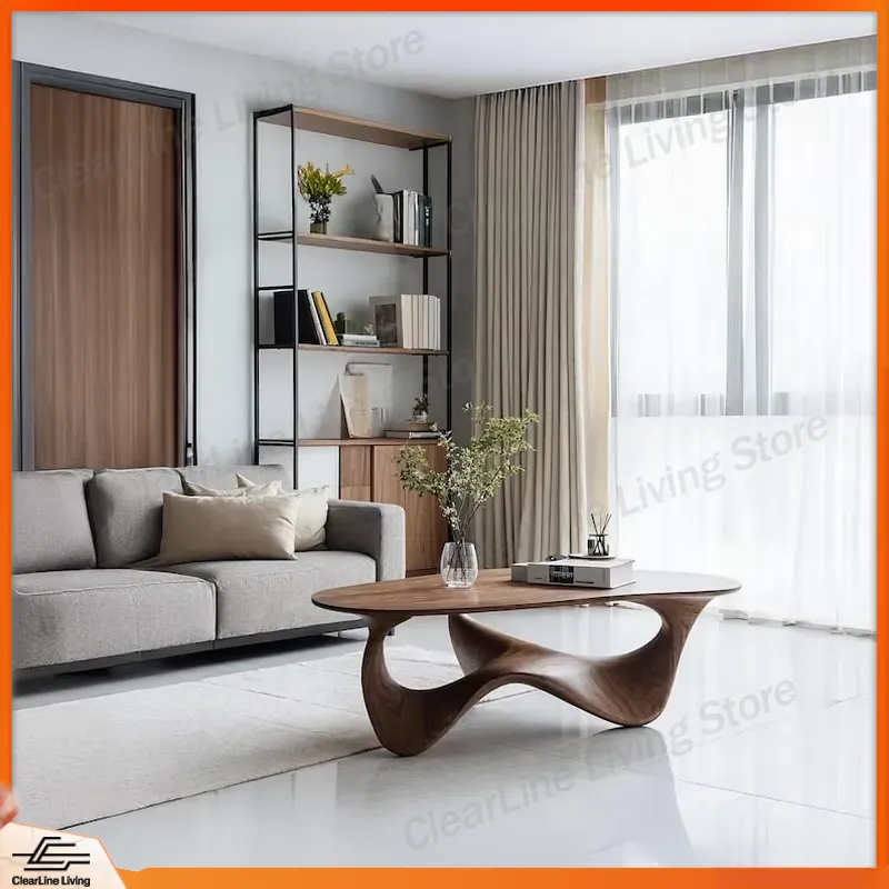 Modern Solid Wood Coffee Table - Sustainable Living Home 评论和价格