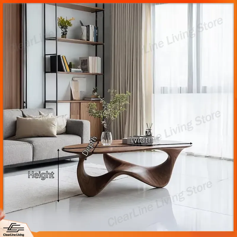 Modern Solid Wood Coffee Table - Sustainable Living Home 评论和价格