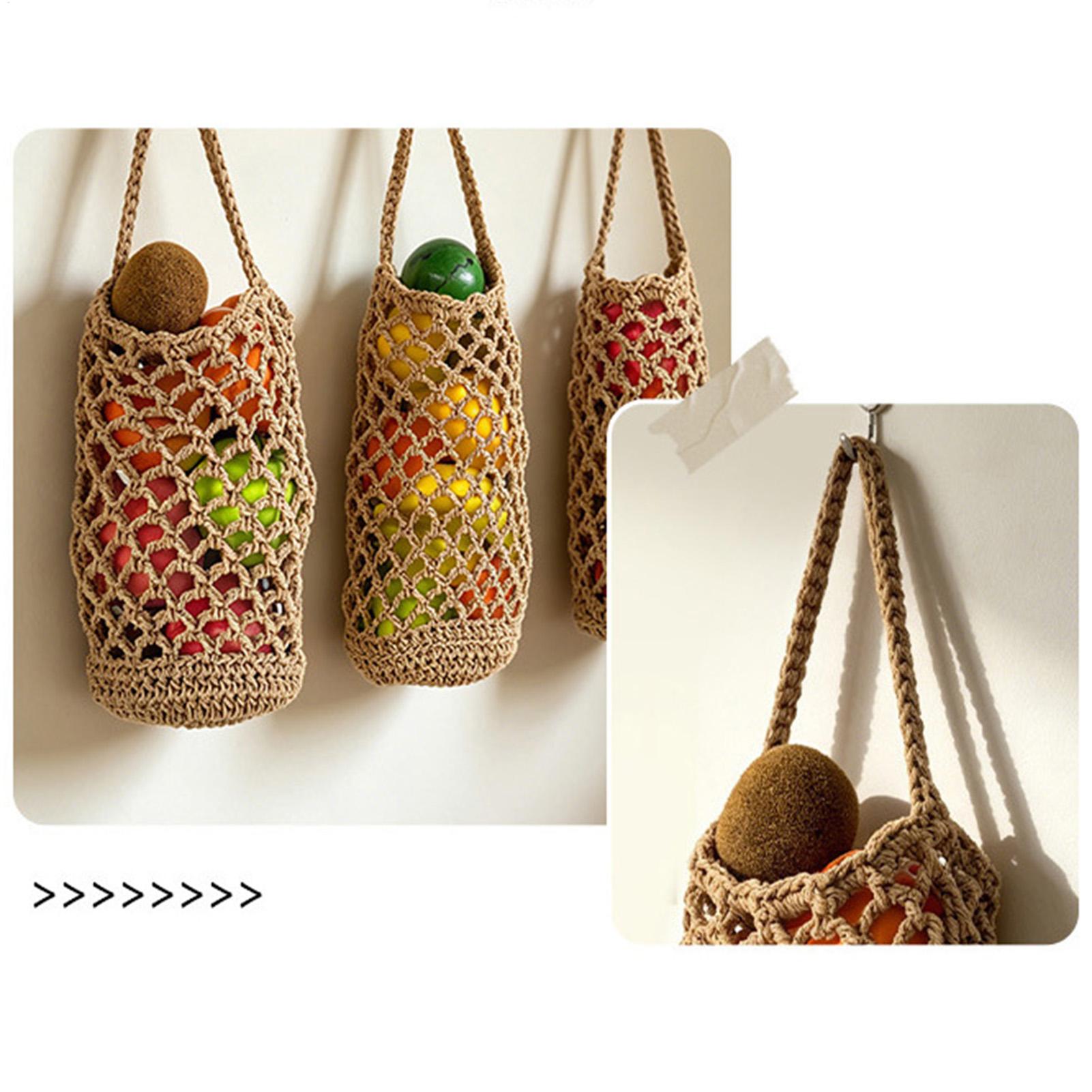 Boho Hand Woven Vegetable Stor - Reusable Produce Bag 评论和价格